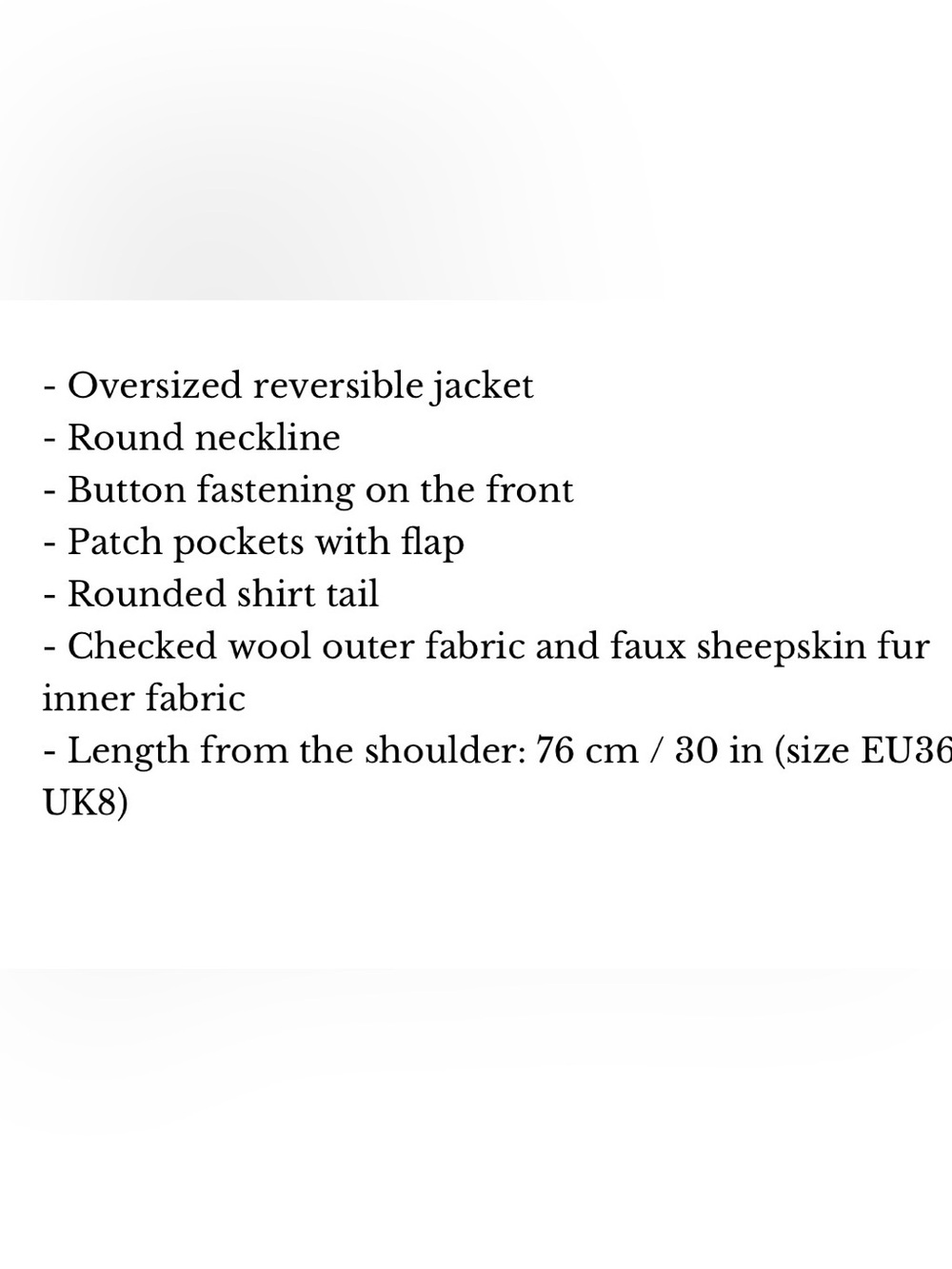 Sezane farel jacket - US size 4 - ecru blue check - NWT - Picture 3 of 3